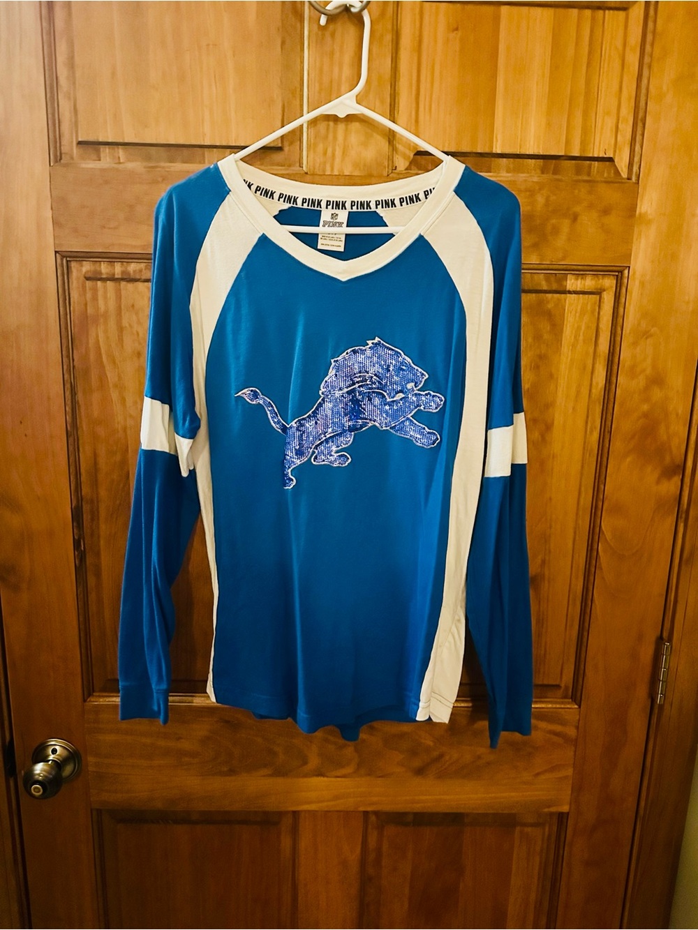 PINK Victoria's Secret Detroit, Detroit Lions, NFL, long sleeve shirt size small